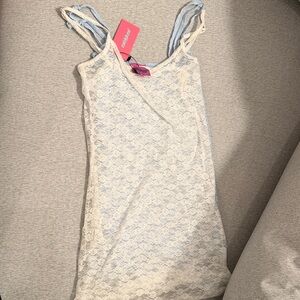 Edikted Cream Lace Chemise